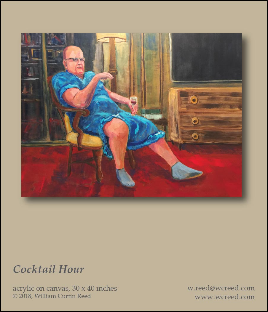 Cocktail Hour, an original Painting by William Reed, Acrylic on Canvas, 30 x 40