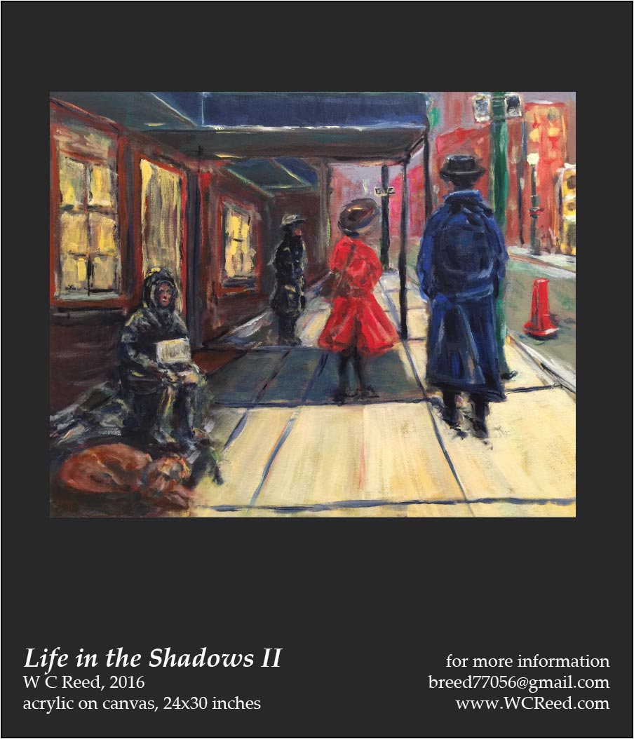 Life in the Shadows 2, an original Painting by William Reed, Acrylic on Canvas, 24 x 30