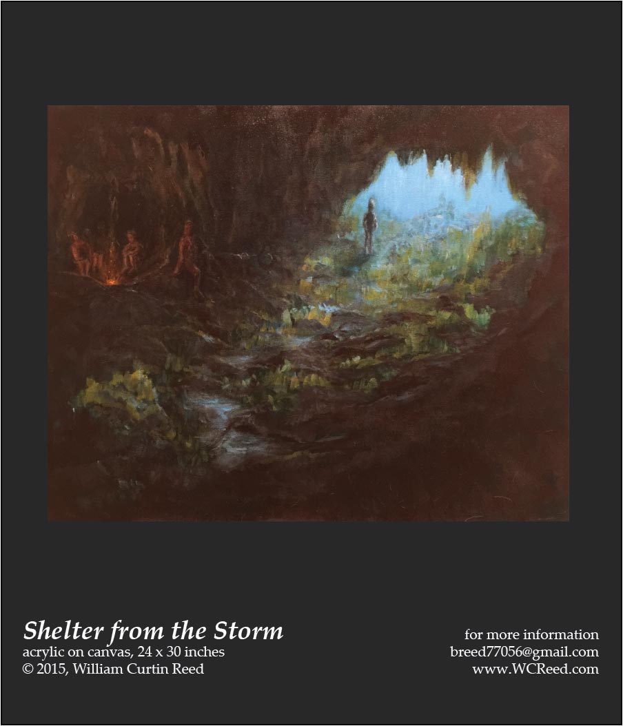 Shelter from the Storm, an original Painting by William Reed, Acrylic on Canvas, 24 x 30