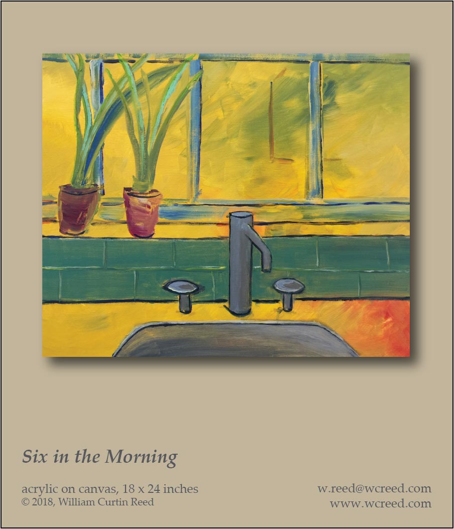 Six in the Morning, an original Painting by William Reed, Acrylic on Canvas, 18 x 24