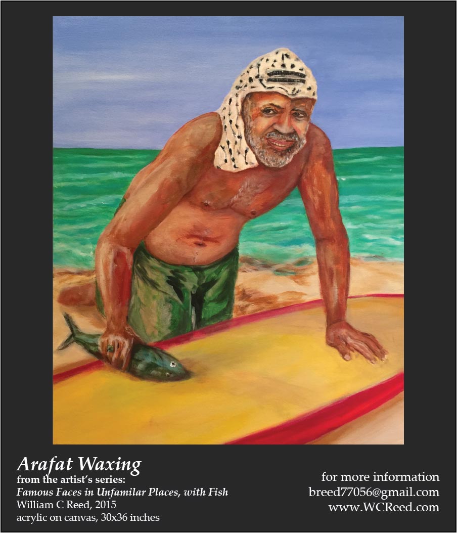 Arafat Waxing, an original Painting by William Reed, Acrylic on Canvas, 30 x 36